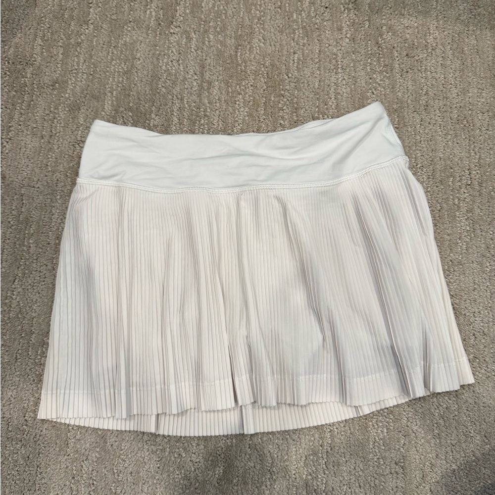 Lululemon White Pleated Skirt
